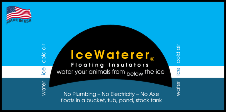 IceWaterer floating insulators infographic banner